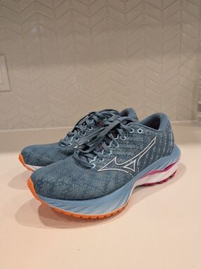 Mizuno Wave Inspire 19 Women's Running Shoes - Blue/Orange